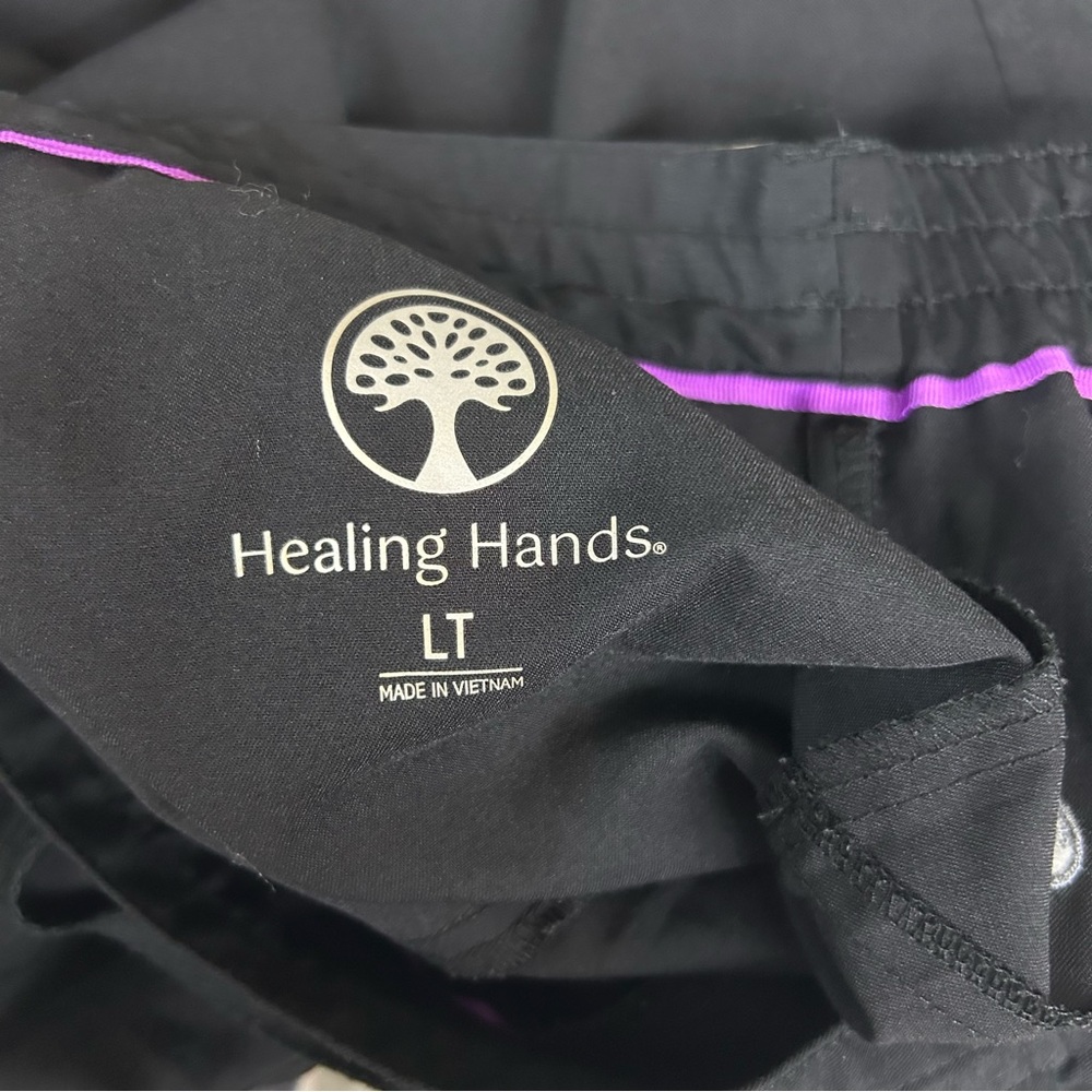 4/$25 Healing hands black scrub pants Taylor LT - Picture 6 of 12
